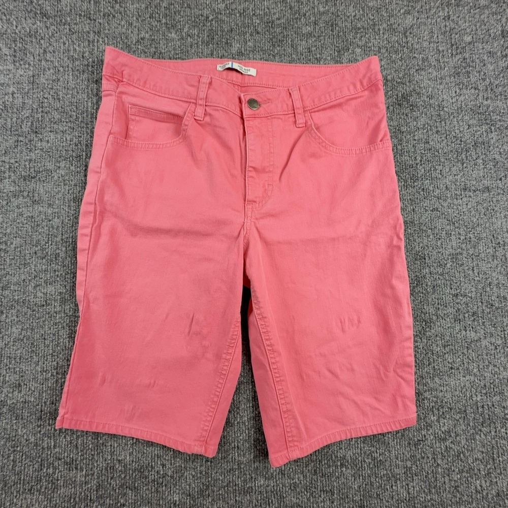 Riders By Lee Shorts Womens 10 Pink Twill Bermuda Mid Rise 5 Pocket Casual